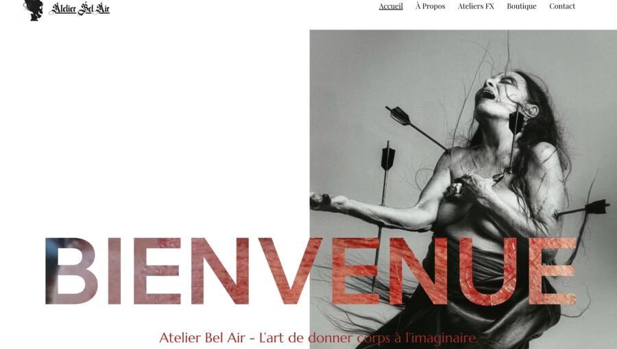 Capture d'écran de belairatelier.fr