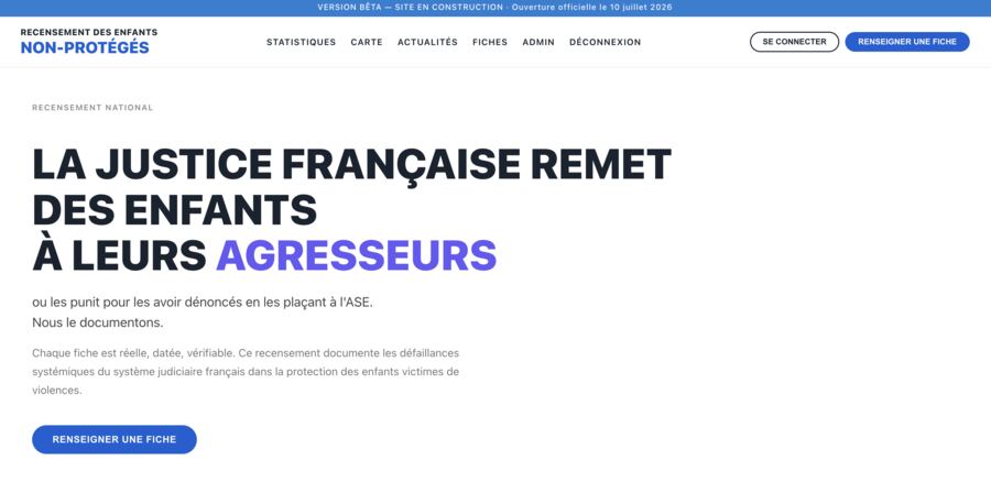 Capture d'écran de recensement-enfantsnonproteges.fr